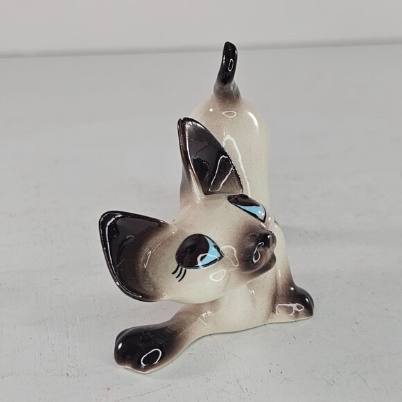 Freeman McFarlin Siamese Cat Kitten Crouching Nodder Bobble Head *REPAIR FLAW* - Picture 3 of 12